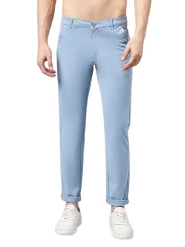 Cotton Trouser - Premium Quality Soft Cotton, Comfortable Fit Slim Tapered Design, Blue | Anti Pilling, Breathable, Quick Dry, Non Toxic