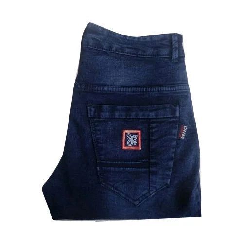 Men's Slim Fit Denim Jeans - Premium Quality, Dark Blue, 28-34 Inches | Soft Texture, Stretch Comfort, Flexible Movement, Durable Knit, Faded Look, Cool Dry