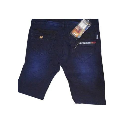 Mens Premium Quality Light Blue Denim Jeans - Slim Fit, Stretch Comfort, Soft Texture, Flexible Movement, Faded Look, Durable Knit, Quick Dry, Breathable, Reversible