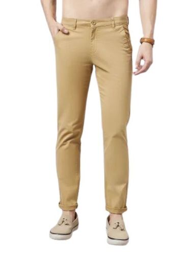Premium Cotton Trouser - Soft Yellow Slim Tapered Fit | Anti-Pilling, Breathable, Quick Dry, Versatile Style