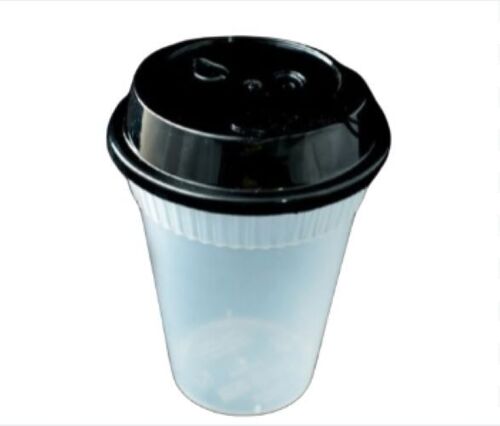 Plastic Food Packaging Glass - 250ml Round Shape, Transparent with Lid