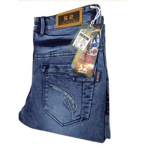 Premium Quality Denim Jeans - Dark Blue, Slim Fit Stretch Knit | Breathable, Cool Dry, Faded Look, Flexible Movement, Durable, Reversible, Washable, Water Proof