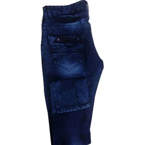 Premium Mens Dark Blue Denim Jeans - Skinny Fit, Soft Texture, Stretch Comfort | Cool Dry, Water Proof, Flexible Movement, Slim Fit, Faded Look
