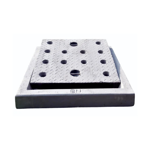 RCC Drain Cover - Steel Fiber Reinforced Concrete, 700mm Diameter x 70mm Thickness, Square Shape with 10 Load Capacity | Ideal for Drainage Applications