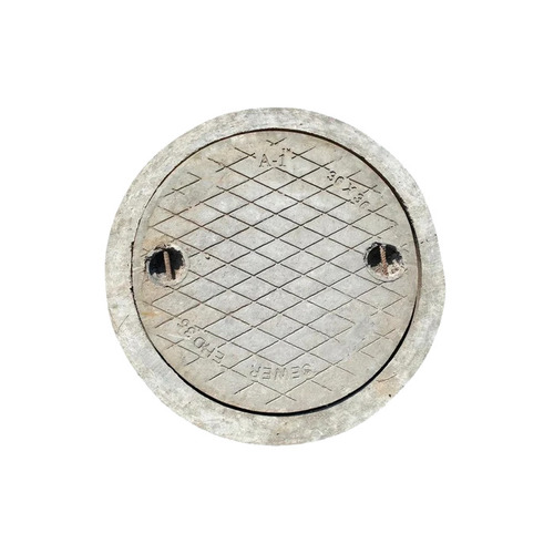 RCC Round Manhole Cover - Steel Fiber Reinforced Concrete 750x750 Dimensions Medium Duty Gray Color Ideal for Drainage Applications