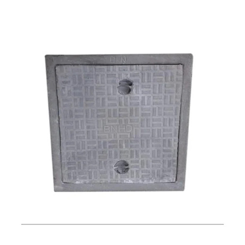 RCC Square Manhole Cover - Concrete, 50-100 mm Thickness, Grey Color | Drainage Application, 5-25 Load Capacity