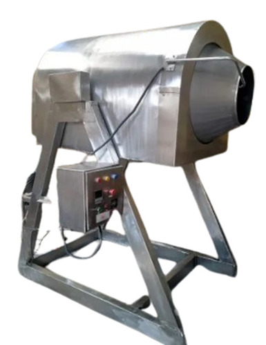 Roasting Machine - Semi-Automatic, 1.5 KG to 250 KG/Batch | Stainless Steel, LPG Power Source, Silver Color, STD & GMP Model