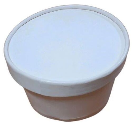 Round Shape Food Packaging Containers - Paper, 350 Ml, White | Foldable Design, Custom Printing, Heat Insulation, Secure Closure, Biodegradable