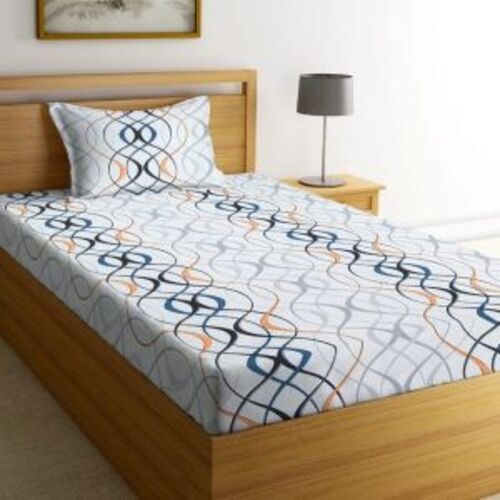 Single Bed Sheet - Cotton Floral Print, Premium Quality, Machine Washable, Good Condition, Multicolor Design