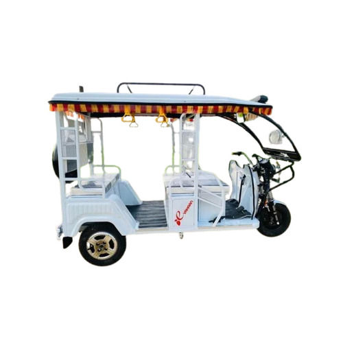 White Battery Operated Rickshaw