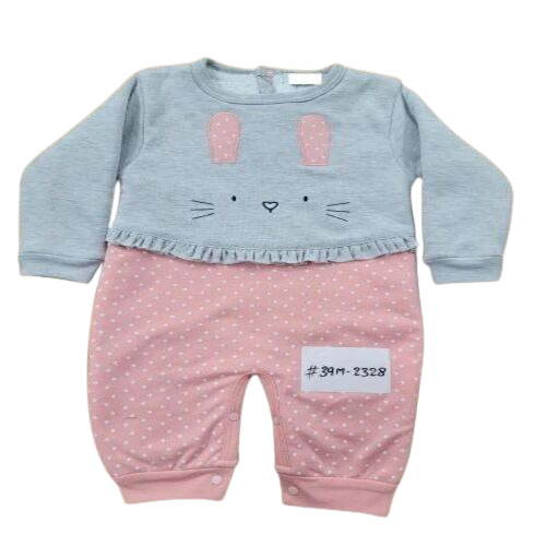 Baby Cotton Jumpsuit - Premium Knitted Material Multicolor Full Sleeve | Modern Printed Design for Winter Season