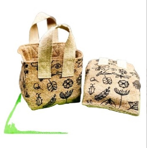 Blossom Embroidered Jute Bag