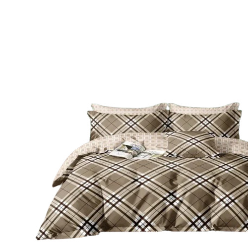 Cotton Printed Bed Sheet - King Size Pure Cotton with White Striped Pattern | Premium Quality Optimum Condition