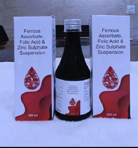 Ferrous Ascorbate Folic Acid Zinc Syrup - Physical Form: Liquid