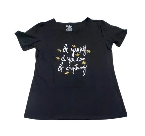 Girls Half Sleeve T Shirt - Cotton, Customized Size, Black Color, Regular Fit, O-Neck, Short Sleeves, Fade, Wrinkle, and Shrink Resistant, Breathable and Lightweight
