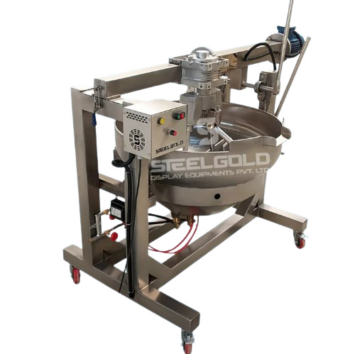 Halwa Making Machine - Stainless Steel Ss 304, Semi Automatic, Single Phase, 220-240v | Features: Lightweight 250 Kg Approx, Electric Motor Crompton Or Any Standard Make, Elegant Silver Color