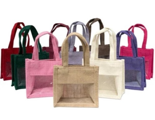 Handled Jute Gift Packaging Bag