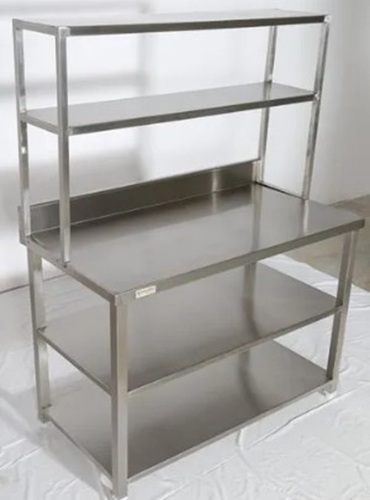 Pick Up Table - Stainless Steel 304, 48"x24"x34"+4"+18"+12", Matte Silver Finish | Ideal For Hotels, Restaurants & Commercial Kitchens