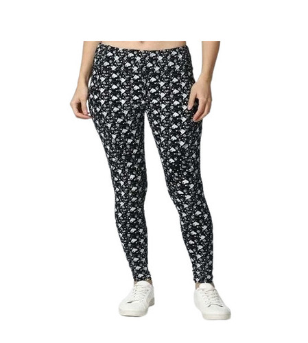 Printed Legging - Cotton Lycra Slim Fit Mid Waist 4-Way Stretch | Anti-Wrinkle Breathable Quick Dry Daily Wear