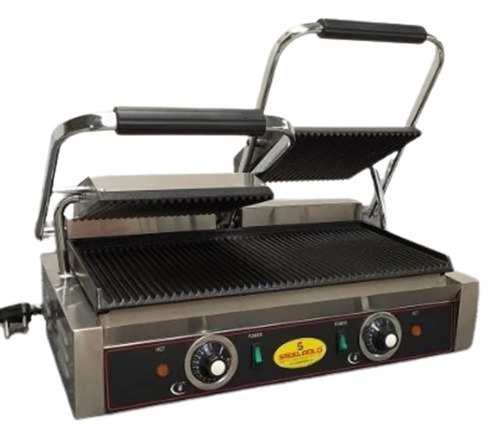 Sandwich Griller - Stainless Steel, 23"x14"x8" Dimension, 240V AC Power | Ideal for Hotel, Restaurant & Commercial Kitchen Use