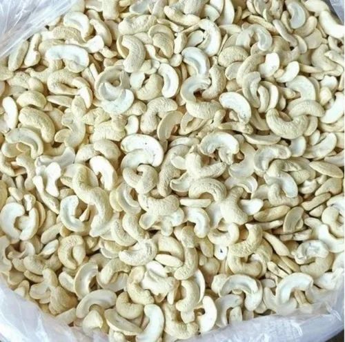 Split Cashew Nuts - Fresh Very Good Quality, 100% Pure Natural Dried Health Benefits, Curved White Raw Flavor, Standard Size, Grade A, 50% Broken