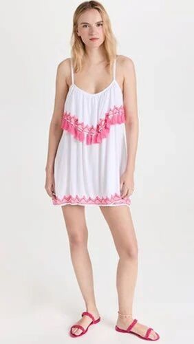 White And Pink Women Cotton Tops