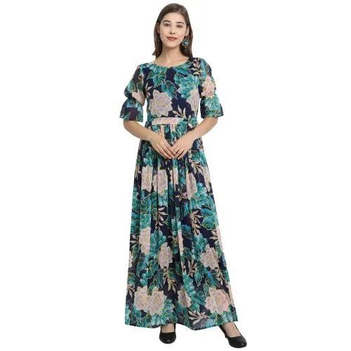 Women Floral Print Maxi Dress