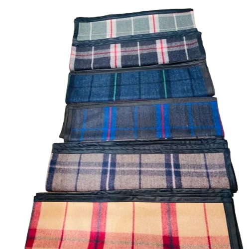 Premium Milled Woollen Blankets - 60x90 Inches, Assorted Checks Pattern, Good Condition, Multicolor
