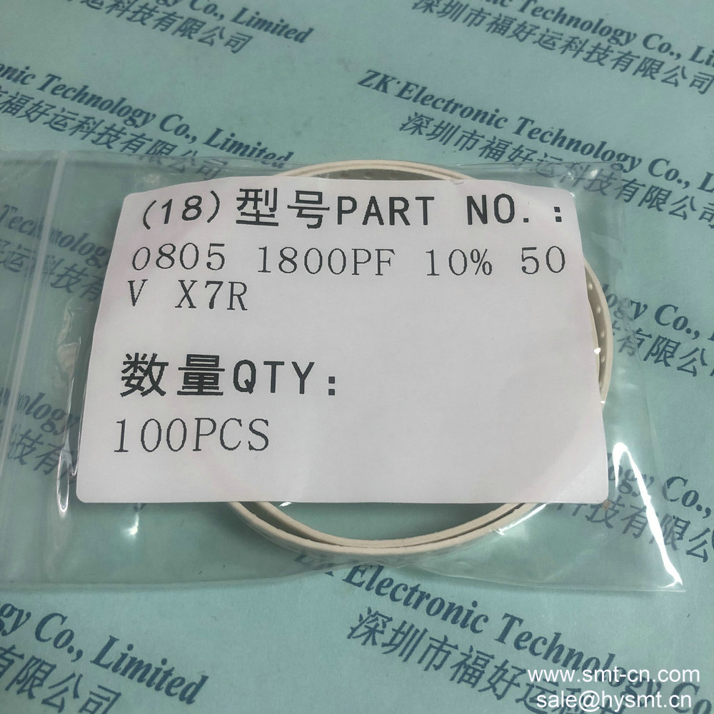 CCTC Capacitor 0805 1800PF 10% 50V X7R instead 08055C182KAT2A CER. 1800PF 50V 10%X7R 0805 AVX CORP