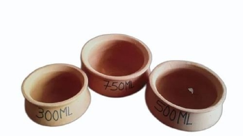 Clay Biryani Handi - Clay Material 250/300/500/750g/1kg/1.5kg/2kg/3kg Size Brown Color - Round Shape for Restaurant & Hotel Cooking