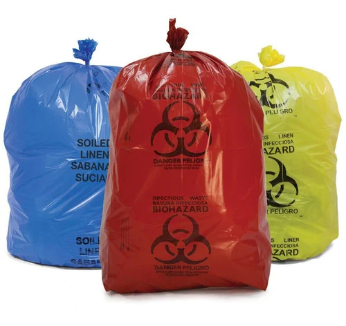 Disposable Garbage Bags - Capacity 10-30 Litre, 30-60 Litre, 60-90 Litre | Ideal for Commercial, Household, Medical Use, 19x21 Inch Size, Available in Red, Blue, Yellow