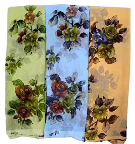 Floral Printed Georgette Saree