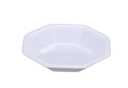 Hexagon Plastic Platter - White Color, Plain Design | Versatile Home Use, Durable Material
