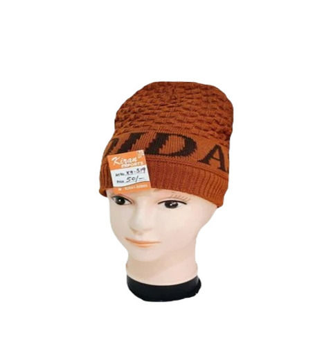 Men Brown Woolen Caps