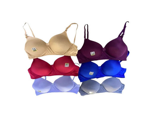 Padded Bra - Plunge Neck, Regular Fit, 3/4th Coverage | Breathable, Skin-Friendly, Easy to Wash, Fade and Wrinkle Resistant