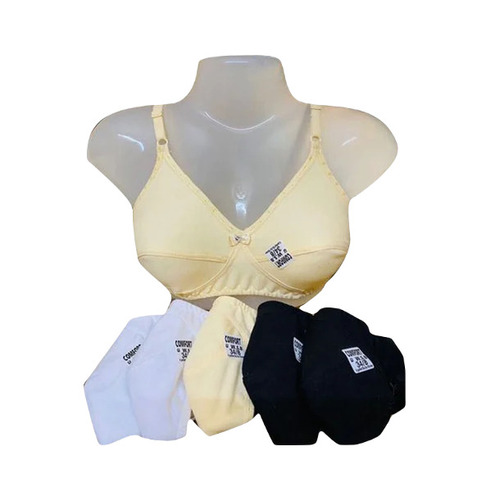 Cotton Plunge Neck Bra - Thin Elastic Straps, Regular Fit for Daily Wear | Breathable, Skin-Friendly, No Marks, Hand Washable