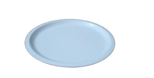 Plastic Dinner Plates - 12 Inch Medium Size, Plain White Design For Hotel Use