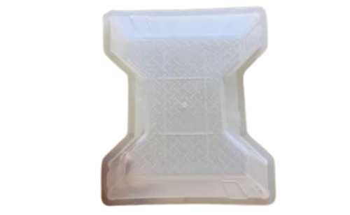 Plastic Dumbbell Paver Moulds - 80 mm Thickness, Plain Pattern , White Plastic Material for Paver Block Creation