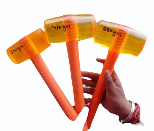 Rubber Mallet Hammer - 500g Silicon Rubber Head, 12 Inch Fibreglass Handle | Durable, Lightweight, Impact-Resistant Tool