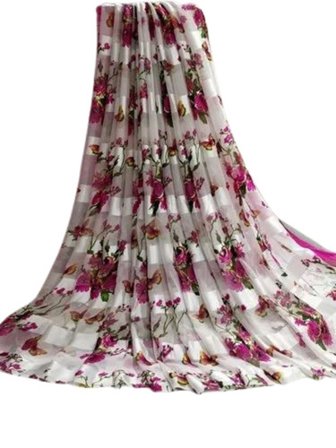 Satin Pata Printed Saree - 100% Art Silk, 6.3 M Length with Blouse Piece, Multicolor, Lightweight and Breathable, Ideal for Party Wear in Summer and Winter