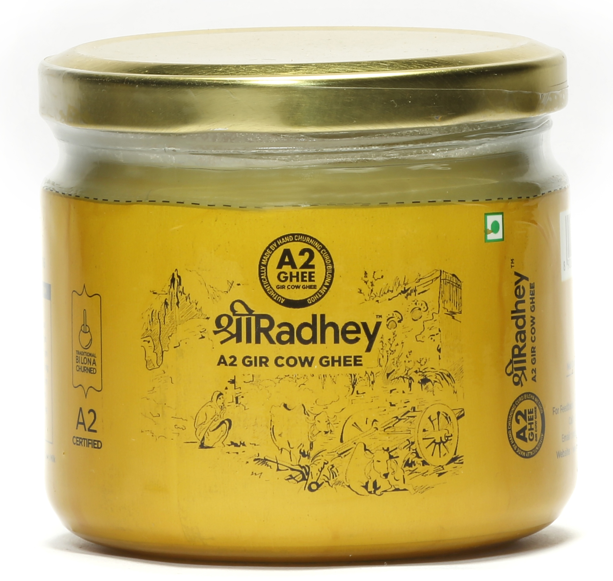 SHREERADHEY A2 Gir Cow Ghee 300 ml (274gm)