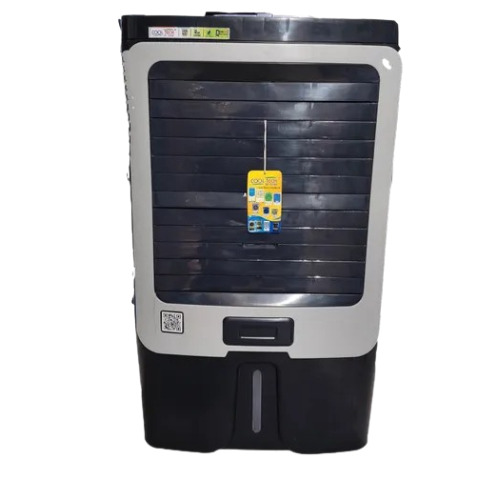 Plastic Desert Air Cooler - 70L Tank Capacity, 45 ft Air Throw Coverage | Floor Standing, Manual Cleaning Method, Elegant Black, White, Blue Design