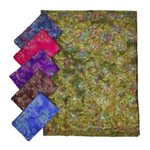 Batik Fabric - 100% Cotton, 44" Width, Multicolor Printed Design | Washable, Ideal for Apparel and Clothing