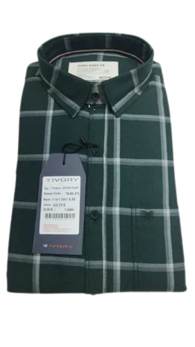 Cotton Check Shirts - 100% Pure Cotton, Regular Fit, 150 GSM | Breathable, Light Weight, Button Down Collar, Short Sleeves, Printed Design for Summer, Available in S, M, L, XL