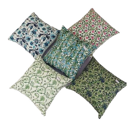 Cotton Cushion Cover - 16x16 Inches | Portable, Lightweight, Easy Washable, Breathable, Quick Dry, Fade and Wrinkle Resistant, Reusable, Numerous Customization Options