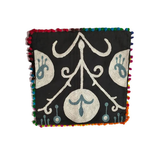 Designer Embroidered Cushion Cover - Color: Multicolor