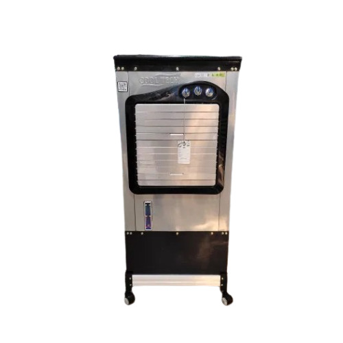 Electric Plastic Desert Air Cooler - 85L Capacity, Hybrid Pads Cooling Medium, Black & White | Manual Cleaning, Floor Standing Mount, Ideal for Home and Industry