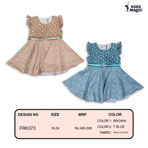 Cotton Frock - Sleeveless Striped Pattern | Lightweight Breathable Easy-Care Playful Designs Vibrant Colors