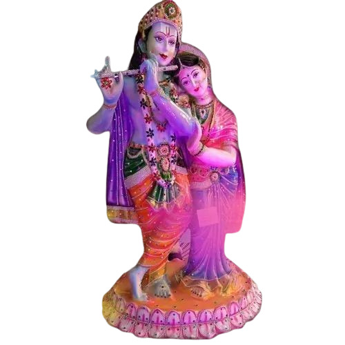 Fiber Radha Krishna Statue - Premium Quality, Multicolor Fiber Material | Eco-Friendly, Customized Size, Temple Theme, Polished Finishing