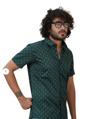 Green Printed Shirt